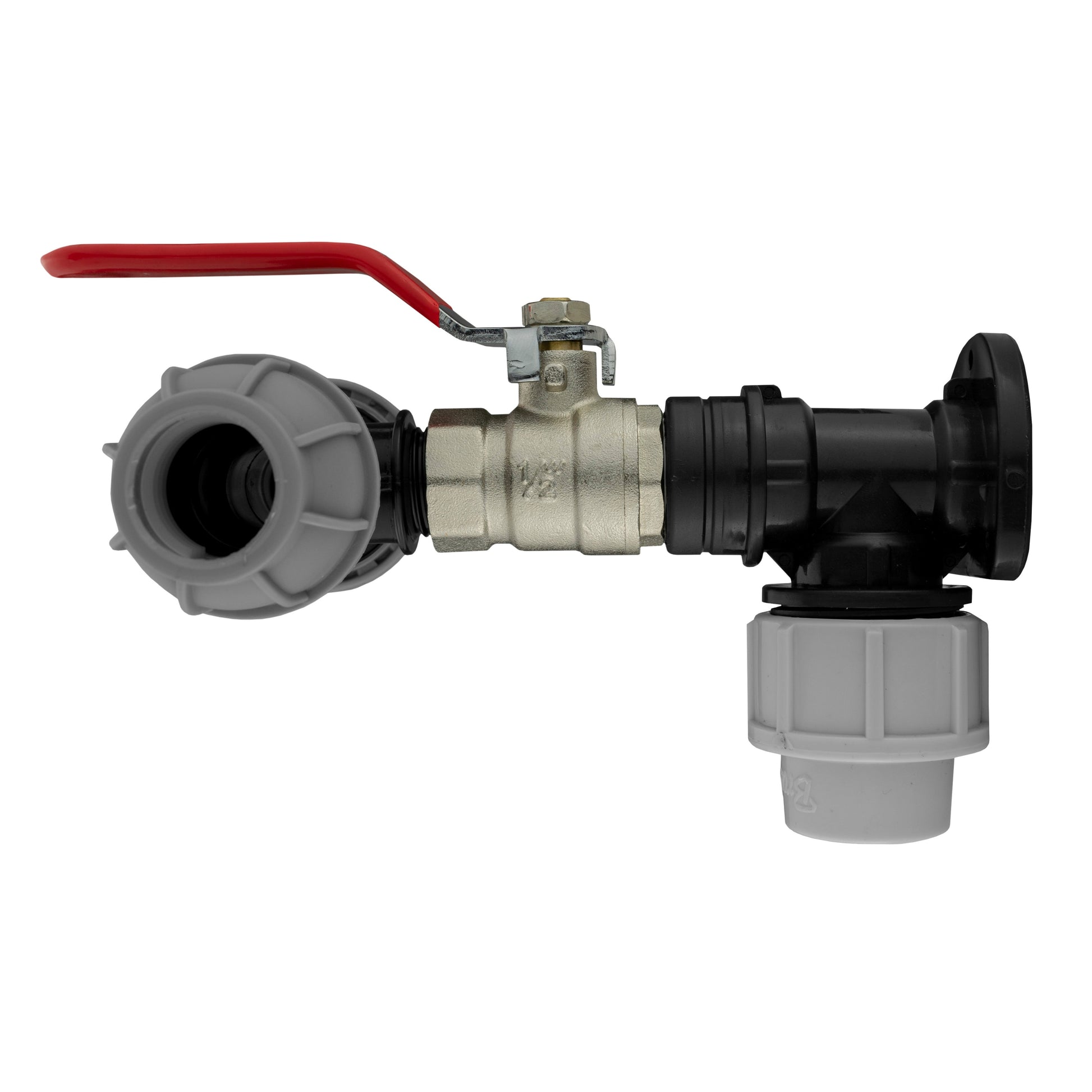Wall Flange Kit 20mm MDPE - Lever Valve & 20mm MDPE Tee Outlet - Best4Trade-Retail Tech Hose & Fittings