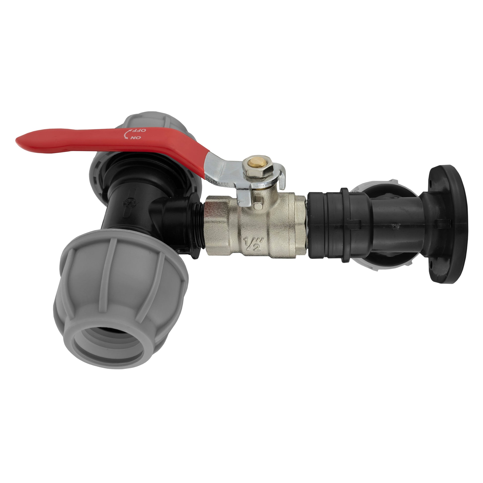 Wall Flange Kit 20mm MDPE - Lever Valve & 25mm MDPE Tee Outlet - Best4Trade-Retail Tech Hose & Fittings