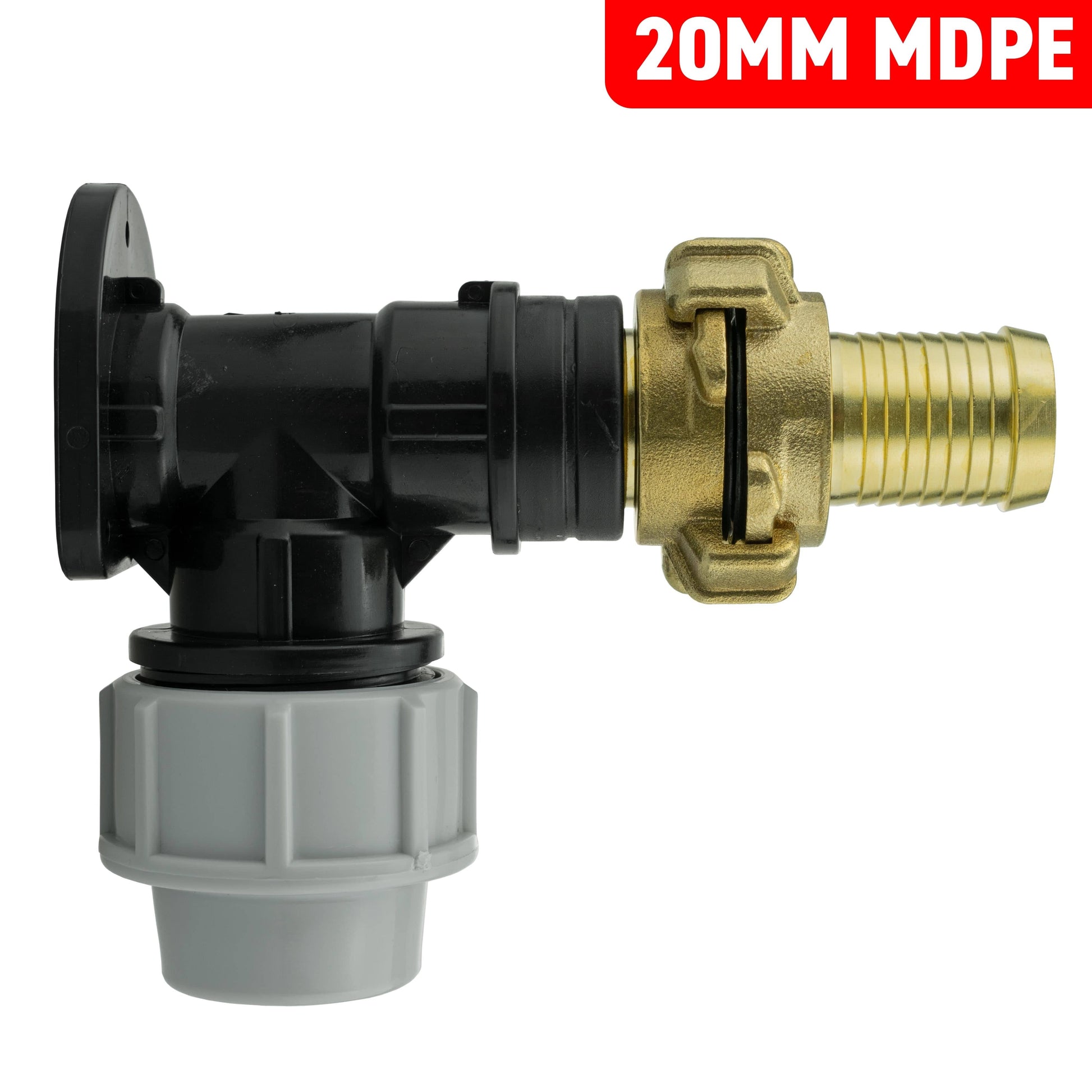 Wall Flange Kit 20mm MDPE + 25mm Barbed Geka Set - Best4Trade-Retail Tech Hose & Fittings