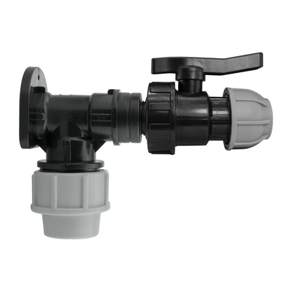 Wall Flange Kit 25mm MDPE + 25mm MDPE Valve - Best4Trade-Retail Tech Hose & Fittings