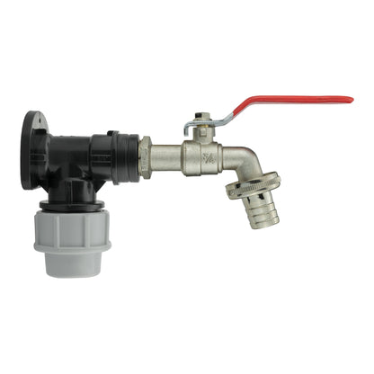 Wall Flange Kit 32mm MDPE + Lever Tap 3/4" Barb - Best4Trade-Retail Tech Hose & Fittings