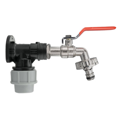 Wall Flange Kit 25mm MDPE + Quick Connect Lever Tap - Best4Trade-Retail Tech Hose & Fittings
