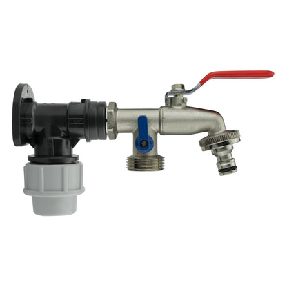 Wall Flange Kit 32mm MDPE + Double Lever Tap ¾” BSP - Best4Trade-Retail Tech Hose & Fittings