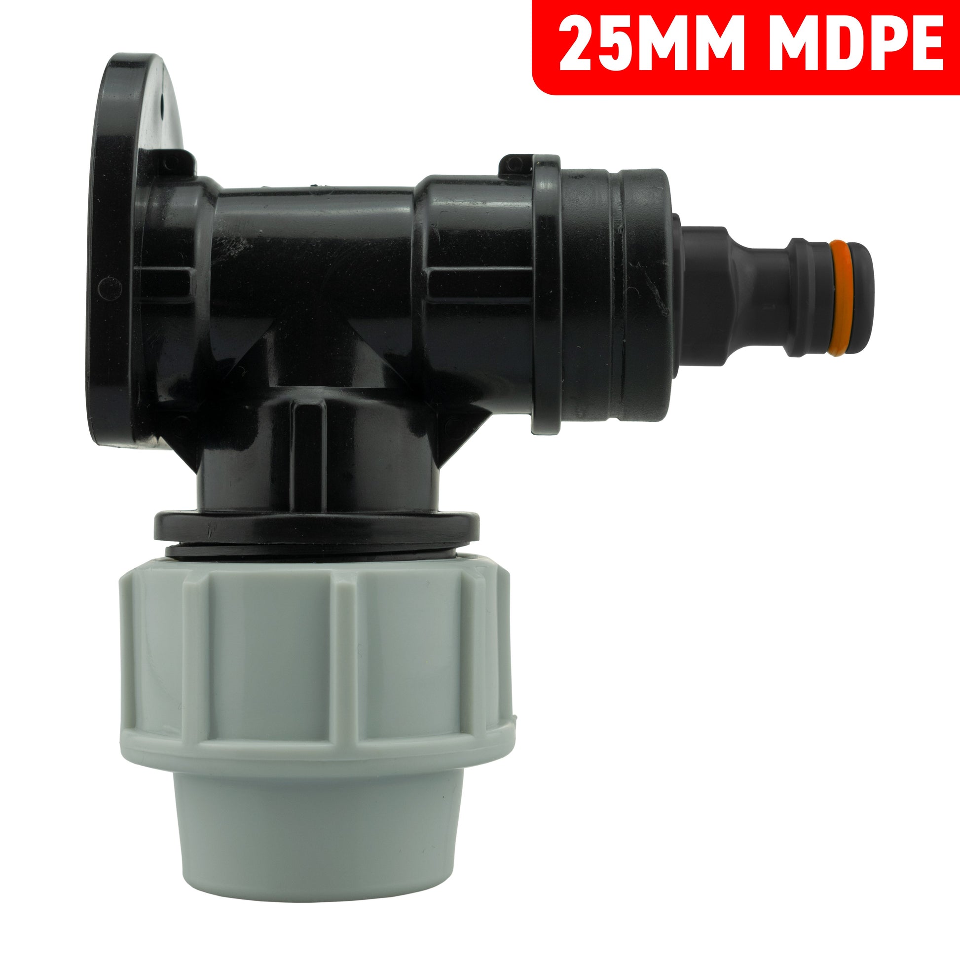 Wall Flange Kit 25mm MDPE + Quick Connector Male - Best4Trade-Retail Tech Hose & Fittings