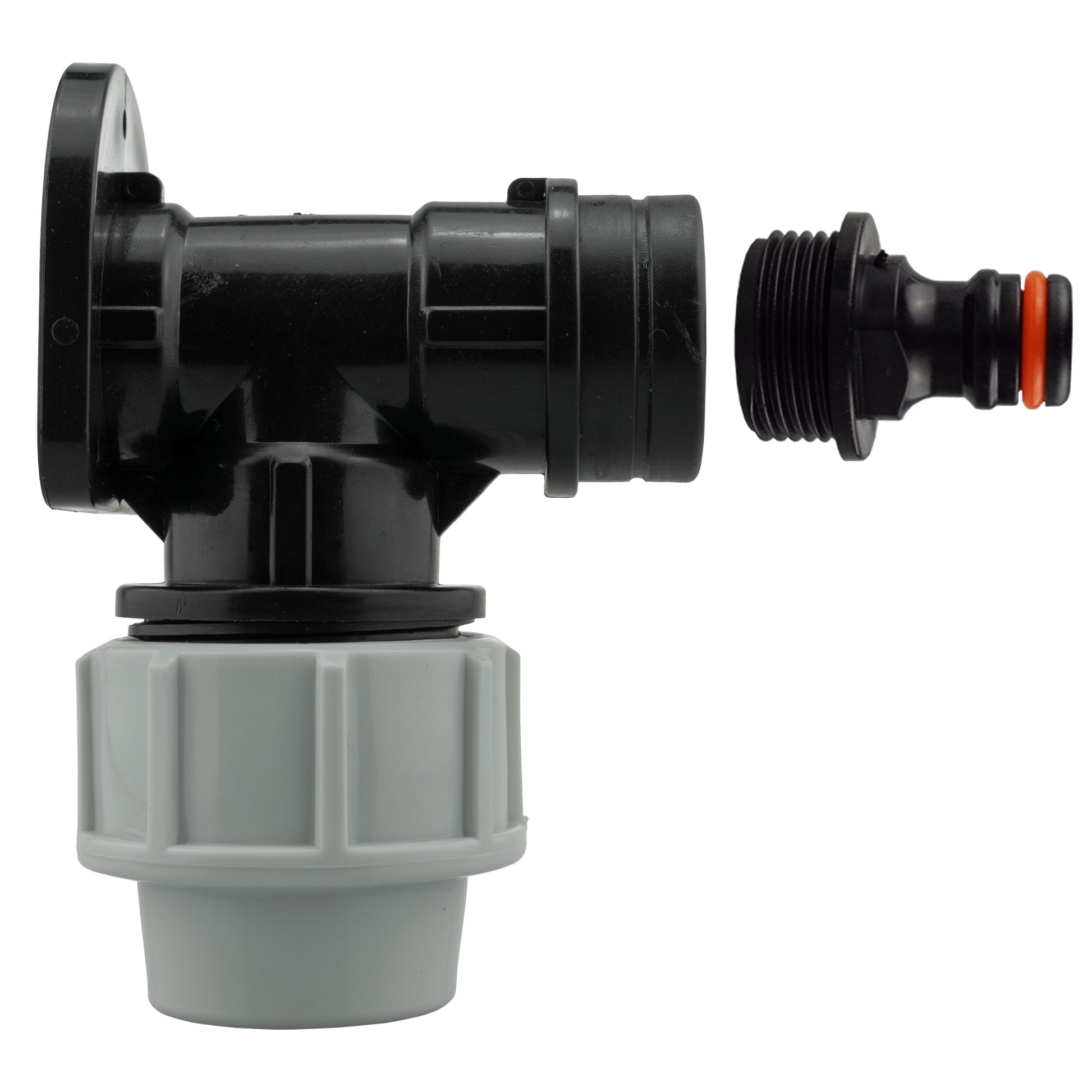 Wall Flange Kit 25mm MDPE + Quick Connector Male - Best4Trade-Retail Tech Hose & Fittings