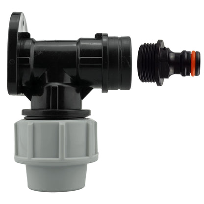 Wall Flange Kit 32mm MDPE + Quick Connector Male - Best4Trade-Retail Tech Hose & Fittings
