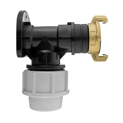 Wall Flange Kit 25mm MDPE + ¾” BSP Geka - Best4Trade-Retail Tech Hose & Fittings