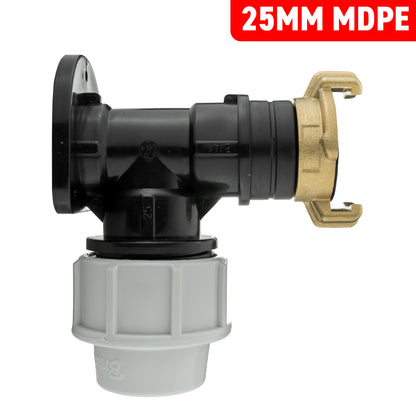 Wall Flange Kit 25mm MDPE + ¾” BSP Geka - Best4Trade-Retail Tech Hose & Fittings