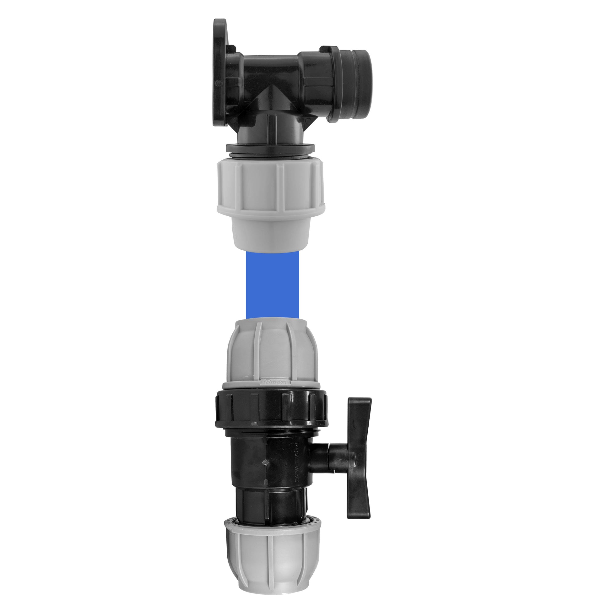 Wall Flange Kit 25mm MDPE + 25mm MDPE Valve - Best4Trade-Retail Tech Hose & Fittings