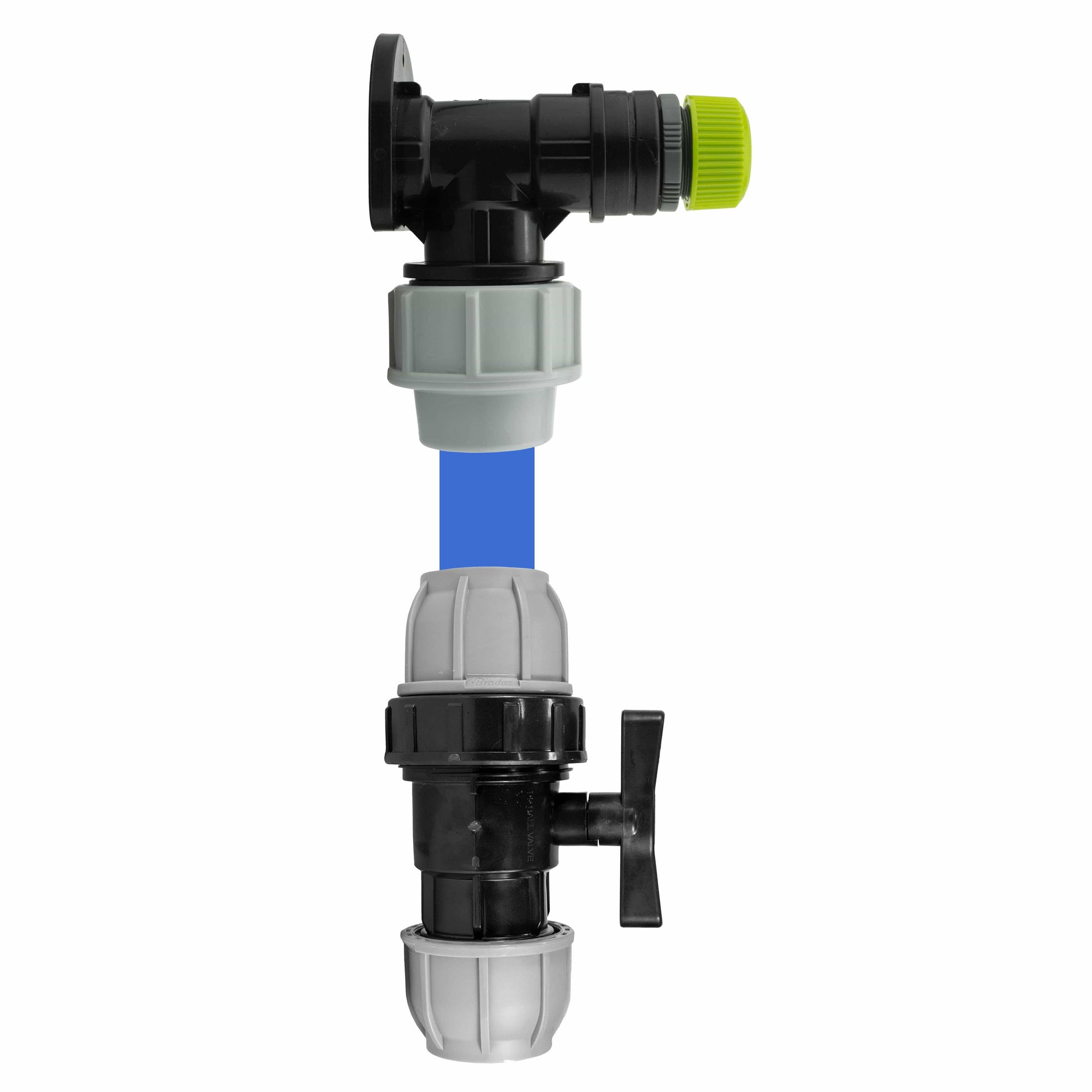 Wall Flange Kit 25mm MDPE + 25mm MDPE Valve + Direct Hose Connector - Best4Trade-Retail Tech Hose & Fittings