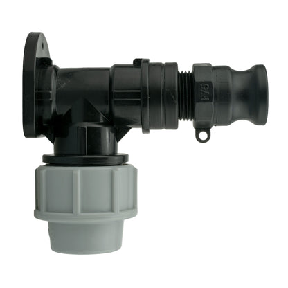 Wall Flange Kit 25mm MDPE + 3/4" Camlock Type F - Best4Trade-Retail Tech Hose & Fittings