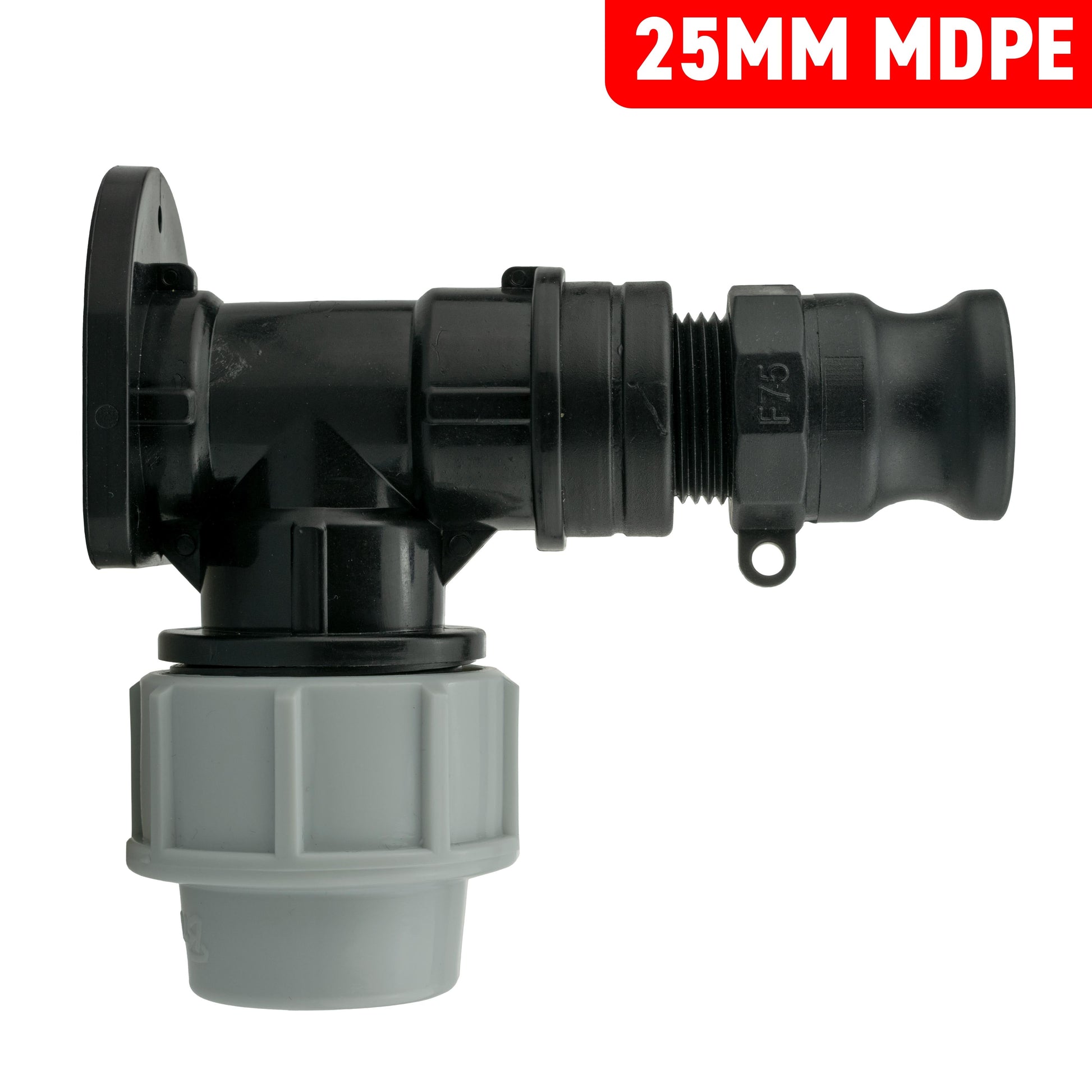 Wall Flange Kit 25mm MDPE + 3/4" Camlock Type F - Best4Trade-Retail Tech Hose & Fittings