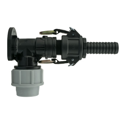 Wall Flange Kit 25mm MDPE + 3/4" Camlock Type B+E - Best4Trade-Retail Tech Hose & Fittings