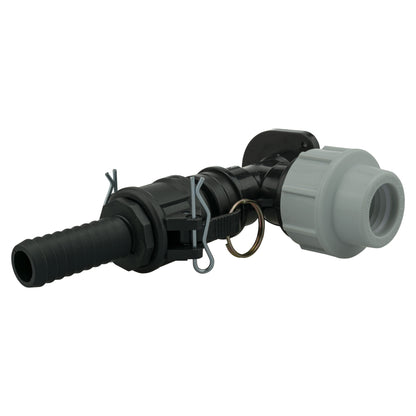 Wall Flange Kit 25mm MDPE + 3/4" Camlock Type B+E - Best4Trade-Retail Tech Hose & Fittings