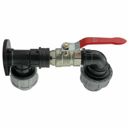 Wall Flange Kit 32mm MDPE + Lever Valve + 32mm MDPE Elbow - Best4Trade-Retail Tech Hose & Fittings