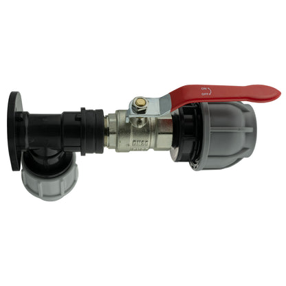 Wall Flange Kit 25mm MDPE + Lever Valve + 32mm MDPE Joiner - Best4Trade-Retail Tech Hose & Fittings