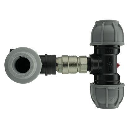 Wall Flange Kit 32mm MDPE + Lever Valve + 32mm MDPE Tee - Best4Trade-Retail Tech Hose & Fittings