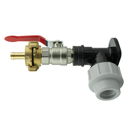 Wall Flange Kit 32mm MDPE + Lever Valve + 13mm Barbed Geka Set - Best4Trade-Retail Tech Hose & Fittings