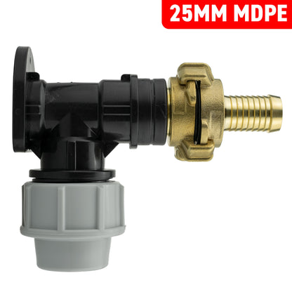 Wall Flange Kit 25mm MDPE + 19mm Barbed Geka Set - Best4Trade-Retail Tech Hose & Fittings