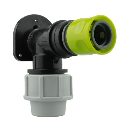 Wall Flange Kit 25mm MDPE + Female Quick Connector - Best4Trade-Retail Tech Hose & Fittings