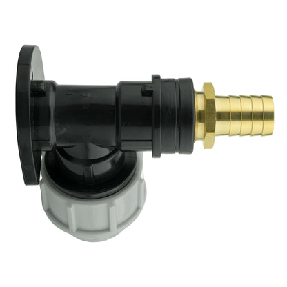 Wall Flange Kit 25mm MDPE + 19mm Brass Barb - Best4Trade-Retail Tech Hose & Fittings