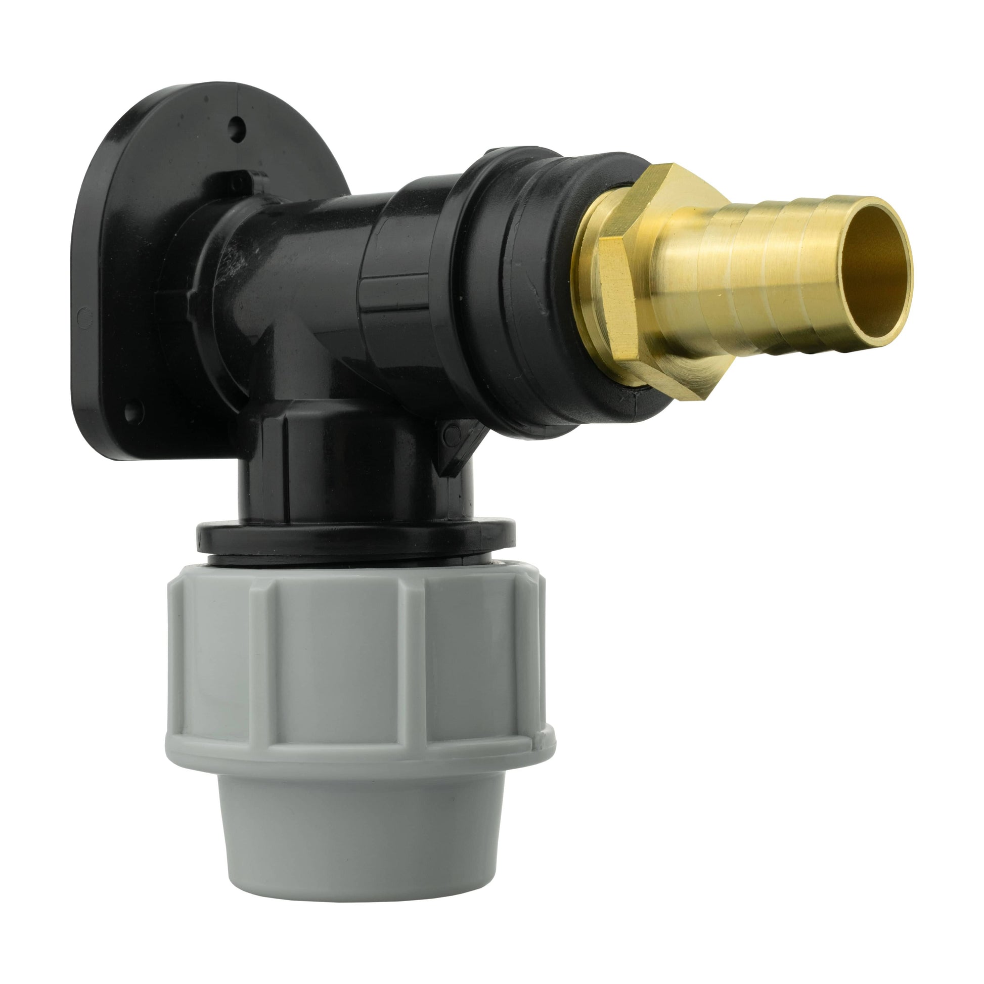 Wall Flange Kit 25mm MDPE + 19mm Brass Barb - Best4Trade-Retail Tech Hose & Fittings