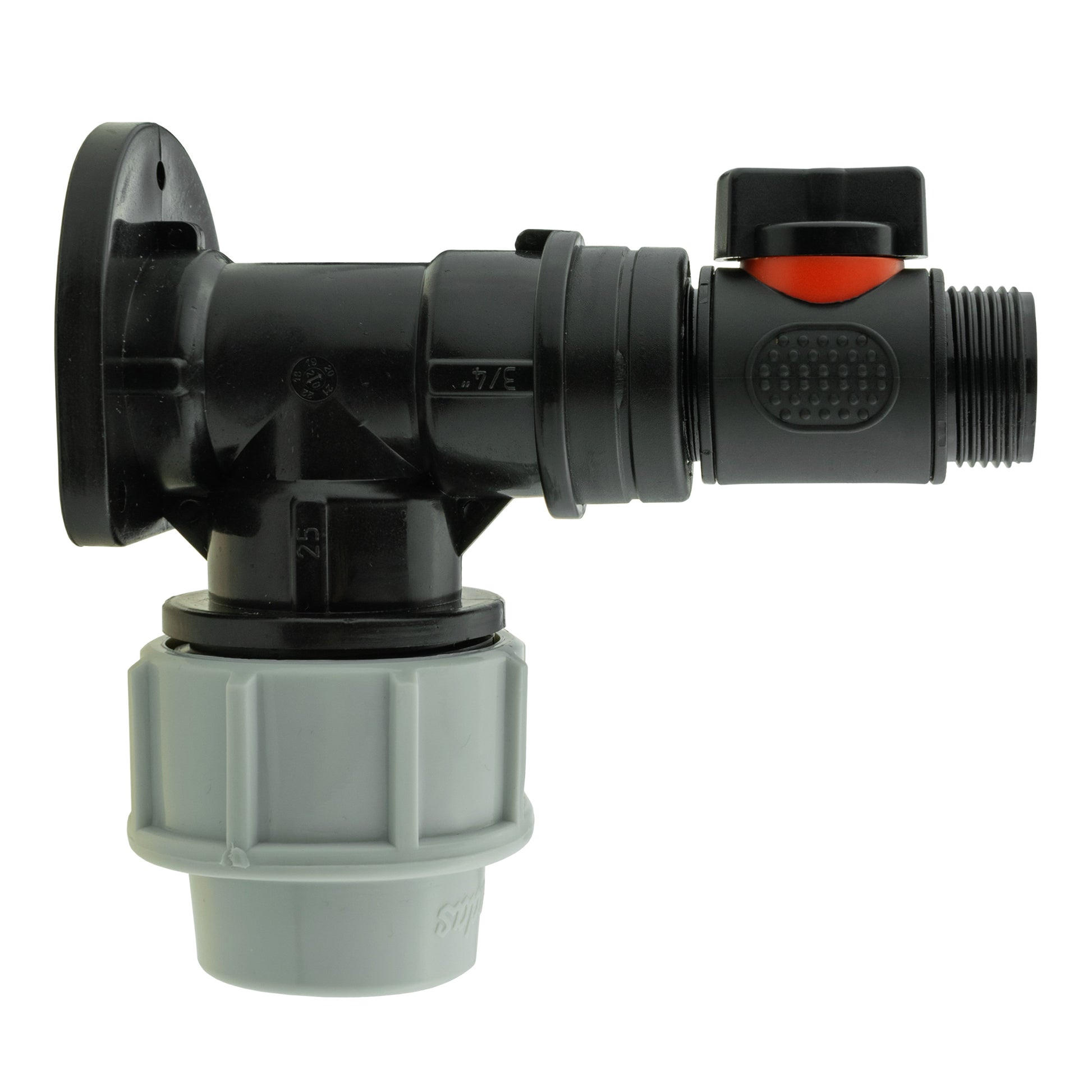 Wall Flange Kit 32mm MDPE + In-Line Valve - Best4Trade-Retail Tech Hose & Fittings
