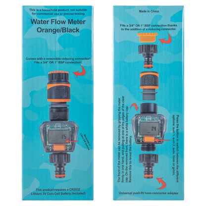 Water Flow Meter Black/Orange - Best4Trade-Retail