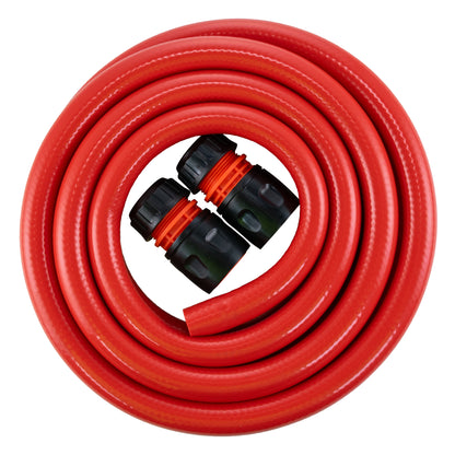 Water Hose Red Set 12.5mm Pipe (Black Connectors) - Best4Trade-Retail Garden watering