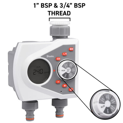 White Line 2-Way Electronic Control Water Timer - Best4Trade-Retail Garden watering