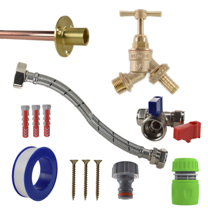 Brass Barbed Bib Tap STANDARD Connection Kit - Best4Trade-Retail Garden watering