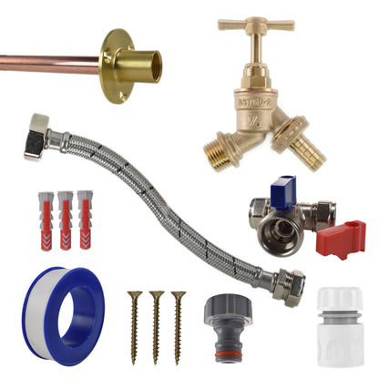 Brass Barbed Bib Tap STANDARD Connection Kit - Best4Trade-Retail Garden watering