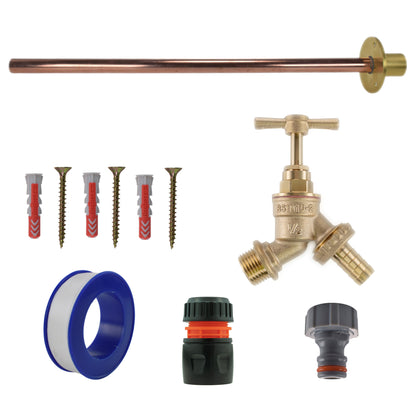 Brass Barbed Bib Tap BASIC Connection Kit - Best4Trade-Retail Garden watering