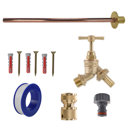 Brass Barbed Bib Tap BASIC Connection Kit - Best4Trade-Retail Garden watering