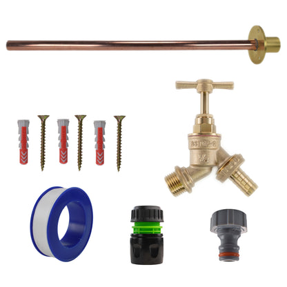 Brass Barbed Bib Tap BASIC Connection Kit - Best4Trade-Retail Garden watering