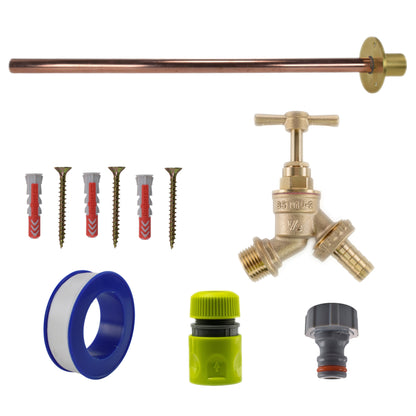 Brass Barbed Bib Tap BASIC Connection Kit - Best4Trade-Retail Garden watering