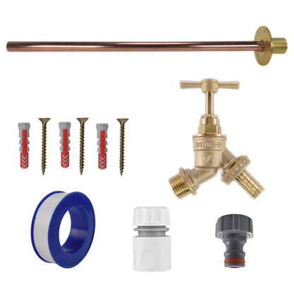 Brass Barbed Bib Tap BASIC Connection Kit - Best4Trade-Retail Garden watering