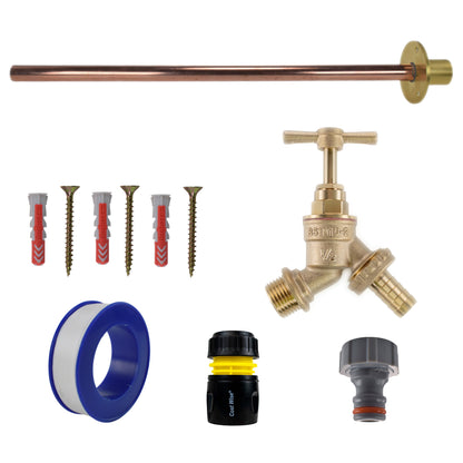 Brass Barbed Bib Tap BASIC Connection Kit - Best4Trade-Retail Garden watering