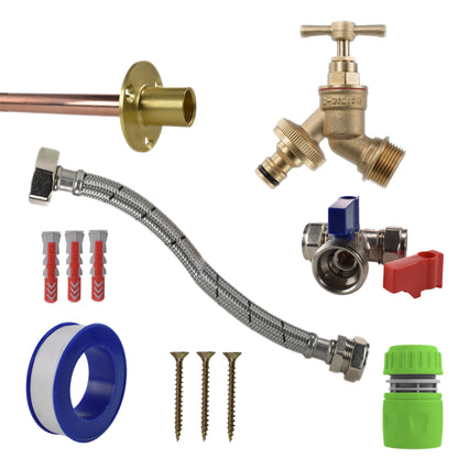 Brass Quick Connect Bib Tap STANDARD Connection Kit - Best4Trade-Retail Garden watering