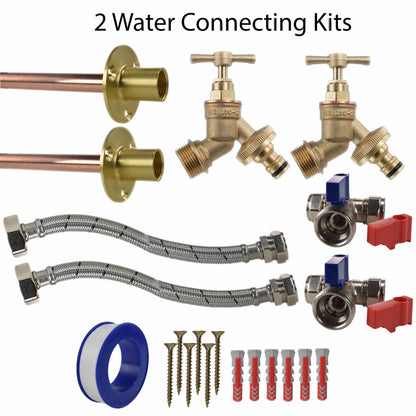 Brass Quick Connect Bib Tap STANDARD Connection Kit x2 - Best4Trade-Retail Garden watering