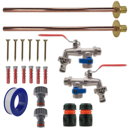 Double Lever Tap BASIC Connection Kit x2 - Best4Trade-Retail Garden watering