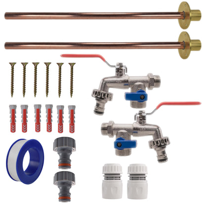 Double Lever Tap BASIC Connection Kit x2 - Best4Trade-Retail Garden watering
