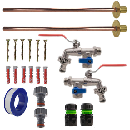 Double Lever Tap BASIC Connection Kit x2 - Best4Trade-Retail Garden watering