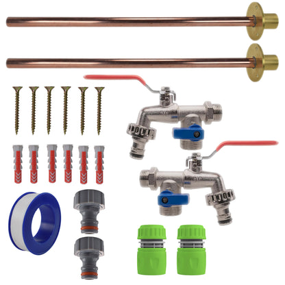Double Lever Tap BASIC Connection Kit x2 - Best4Trade-Retail Garden watering