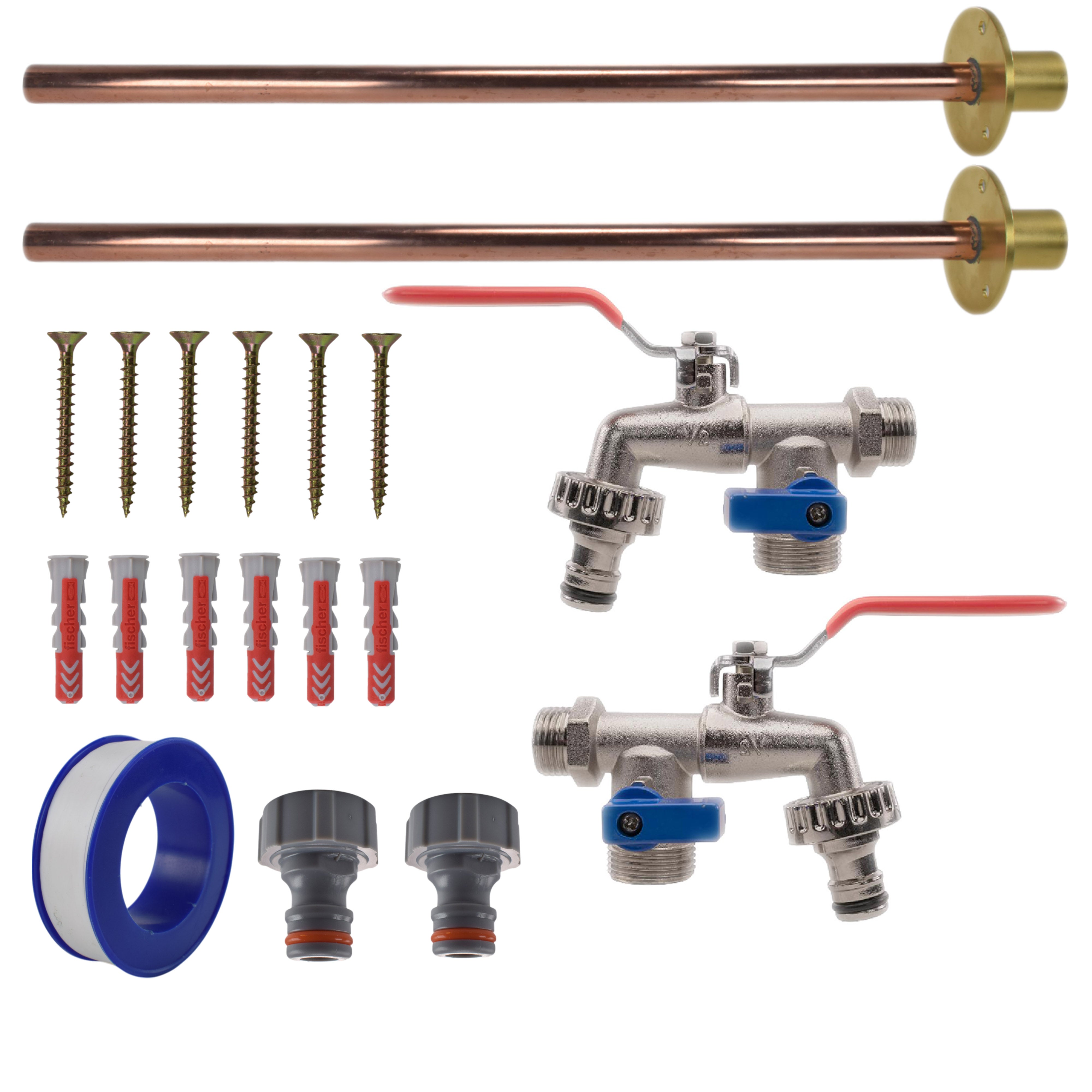 Double Lever Tap BASIC Connection Kit x2 – Build4less
