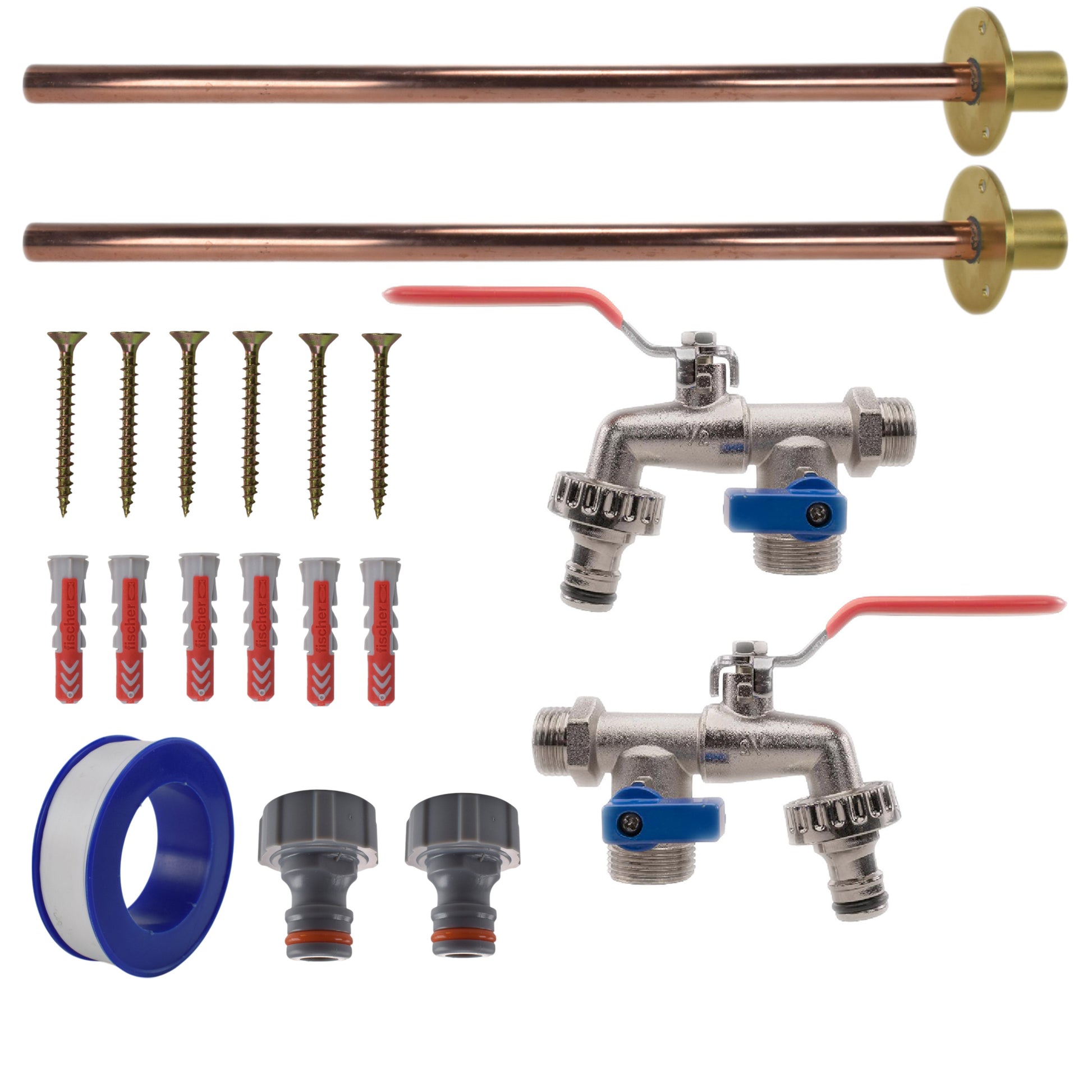 Double Lever Tap BASIC Connection Kit x2 - Best4Trade-Retail Garden watering