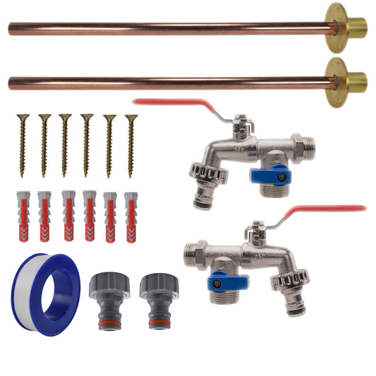 Double Lever Tap BASIC Connection Kit x2 - Best4Trade-Retail Garden watering