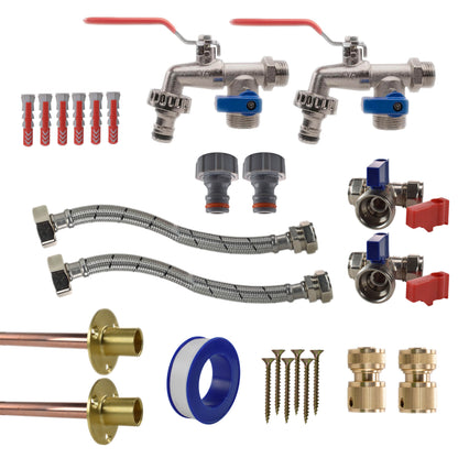 Double Lever Tap STANDARD Connection Kit x2 - Best4Trade-Retail Garden watering