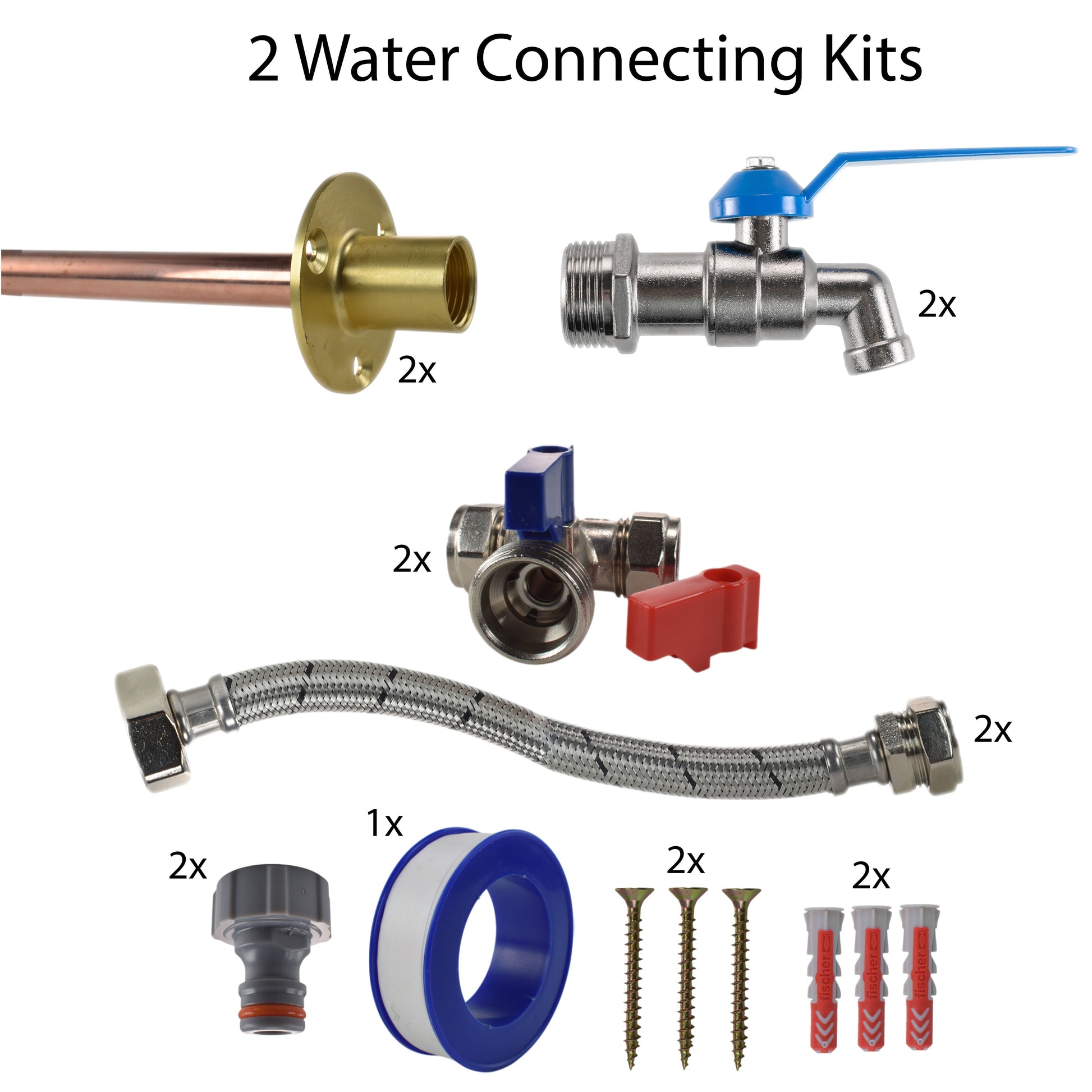 Simple Lever Tap STANDARD Connection Kit x2 - Best4Trade-Retail Garden watering