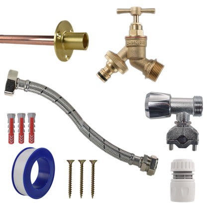 Brass Quick Connect Bib Tap FULL Connection Kit - Best4Trade-Retail Garden watering